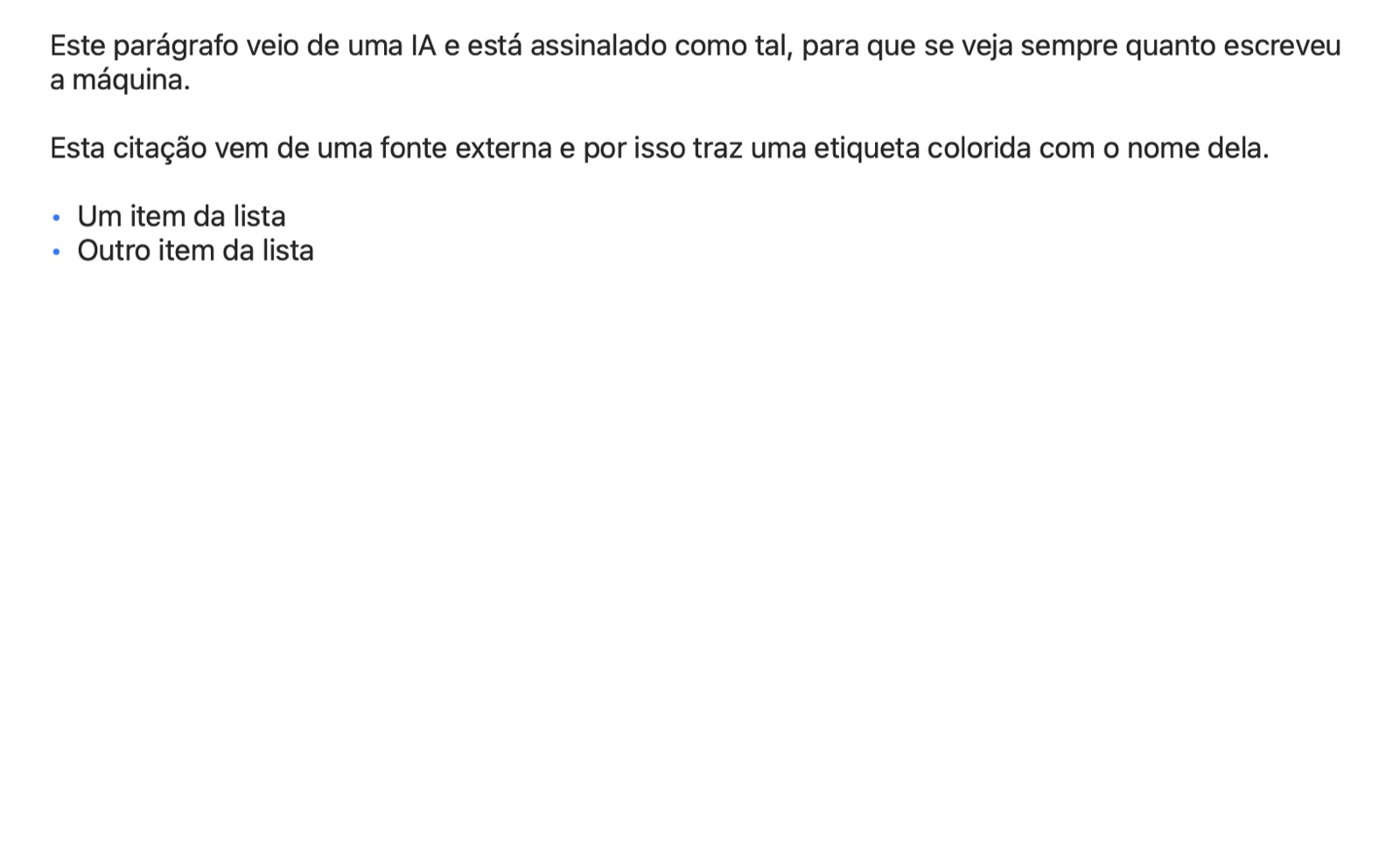 A pré-visualização Markdown renderizada do Hybrid com títulos, uma tabela e uma imagem incorporada